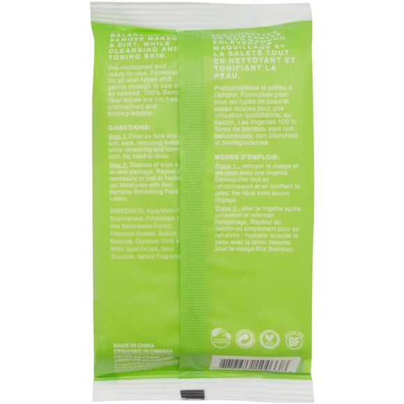 Boo Bamboo SKIN BALANCING BAMBOO MAKEUP REMOVER WIPERS 25x PACK - Picture 2 of 10